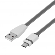 TB Kabel USB - USB C 1m. szary, płaski