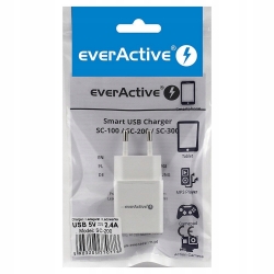 EVERACTIVE Ładowarka sieciowa 1xUSB 2,4A, 12W