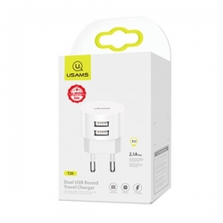 Ładowarka sieciowa T20 2XUSB 2,1A USB-C Kabel