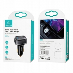 Ładowarka samochodowa 1xUSB + 1xUSB-C C24 120W