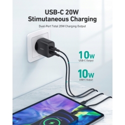 PA-R1S Mini ładowarka sieciowa 2xUSB C Power