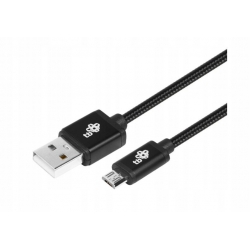 TB Kabel USB-Micro USB 2 m. czarny sznurek