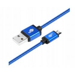 TB Kabel USB-Micro USB 2 m niebieski sznurek
