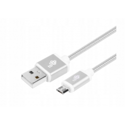 TB Kabel USB-Micro USB 2 m srebrny sznurek