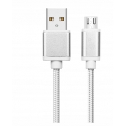 TB Kabel USB-Micro USB 2 m srebrny sznurek