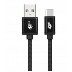 TB Kabel USB-USB C 2 m czarny sznurek