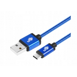 TB Kabel USB-USB C 2 m niebieski sznurek