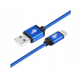 TB Kabel USB-USB C 2 m niebieski sznurek