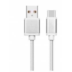 TB Kabel USB-USB C 2m srebrny sznurek