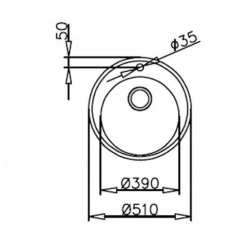 Zlew STARBRIGHT 50 E-XM 1B RND BW W/OVF PAL/CAR