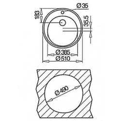 TEKA Zlew CENTROVAL 1B,3 1/2 W/OV SP 5U