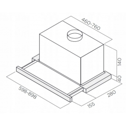 TURBOAIR Okap TT14 LX/GRIX/F/60