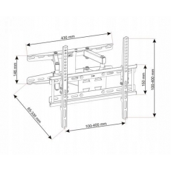 ART Uchwyt do telewizora 23-60 LED/LCD 45kg UX150