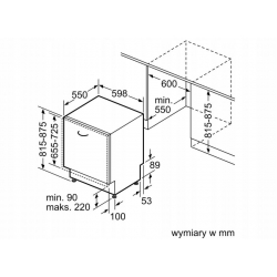 Zmywarka do zabudowy w pełni zintegrowana 60 cm