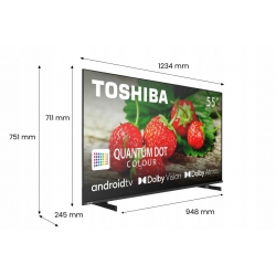 TOSHIBA Telewizor QLED 55 cali 55QA5D63DG