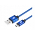 TB Kabel USB-USB C 2 m niebieski sznurek