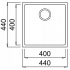 TEKA Zlew podwieszany SQUARE 40.40 TG szary